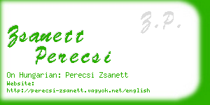 zsanett perecsi business card